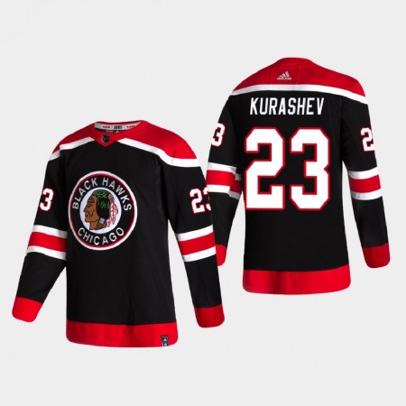 Herren Eishockey Chicago Blackhawks Trikot Philipp Kurashev 23 2020-21 Reverse Retro Authentic